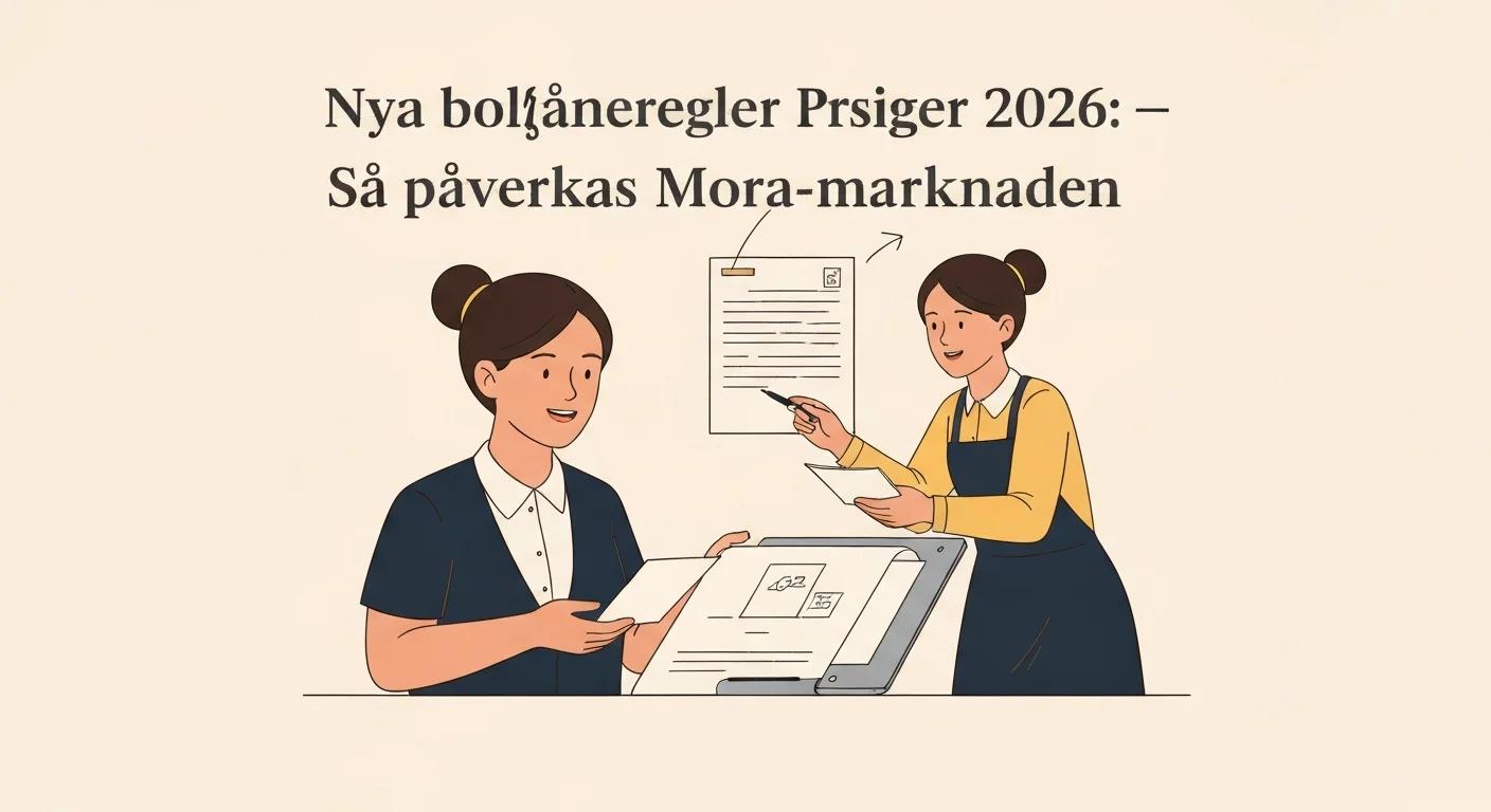 Nya bolåneregler 2026: Priserna stiger – Så påverkas Mora-marknaden