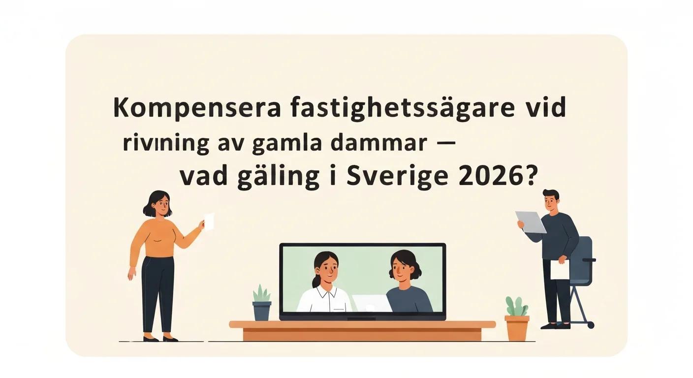Kompensera fastighetsägare vid rivning av gamla dammar – vad gäller i Sverige 2026?